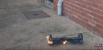 hoverboard battery fire