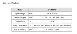 spec table