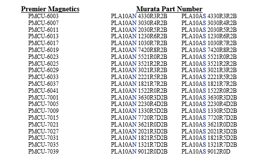 premeir murata list