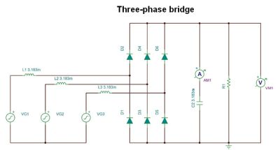 three-phase six-diode